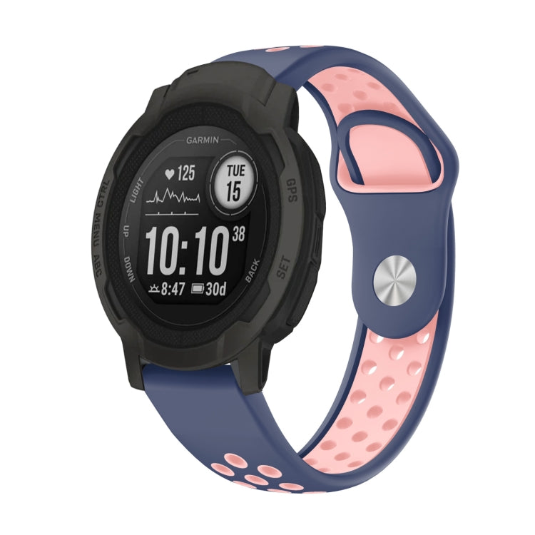 Bracelet de montre en silicone respirant sport 22 mm, For Garmin Forerunner 965, For Garmin Instinct 2, For Garmin Instinct, For Garmin Descent G1
