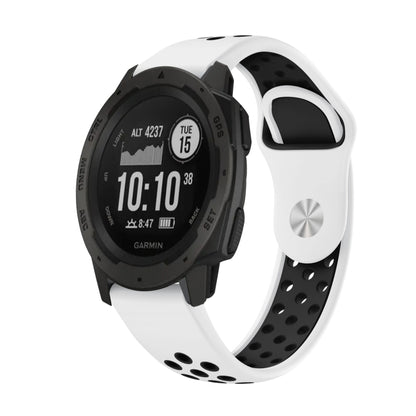 Bracelet de montre en silicone respirant sport 22 mm, For Garmin Forerunner 965, For Garmin Instinct 2, For Garmin Instinct, For Garmin Descent G1