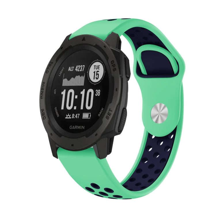 Bracelet de montre en silicone respirant sport 22 mm, For Garmin Forerunner 965, For Garmin Instinct 2, For Garmin Instinct, For Garmin Descent G1