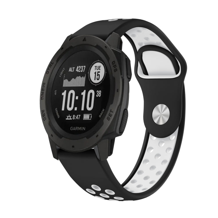 Bracelet de montre en silicone respirant sport 22 mm, For Garmin Forerunner 965, For Garmin Instinct 2, For Garmin Instinct, For Garmin Descent G1