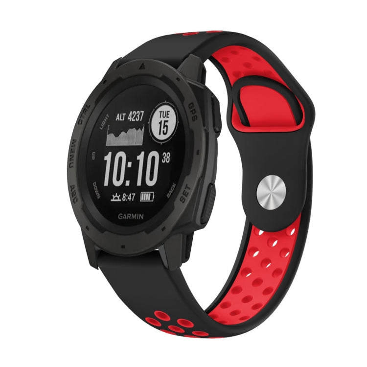 Bracelet de montre en silicone respirant sport 22 mm, For Garmin Forerunner 965, For Garmin Instinct 2, For Garmin Instinct, For Garmin Descent G1