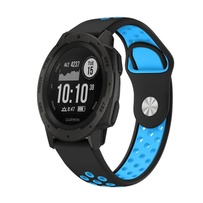Bracelet de montre en silicone respirant sport 22 mm, For Garmin Forerunner 965, For Garmin Instinct 2, For Garmin Instinct, For Garmin Descent G1