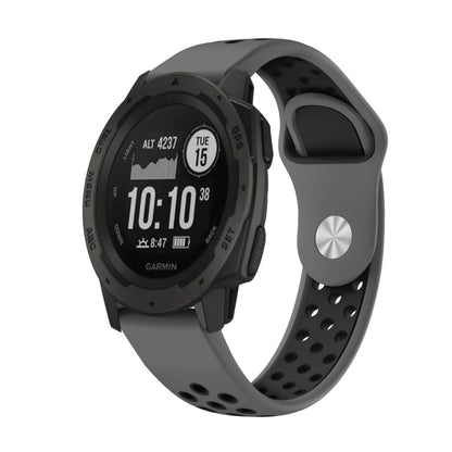 Bracelet de montre en silicone respirant sport 22 mm, For Garmin Forerunner 965, For Garmin Instinct 2, For Garmin Instinct, For Garmin Descent G1
