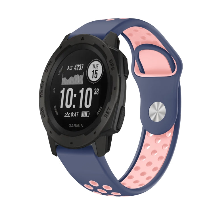 Bracelet de montre en silicone respirant sport 22 mm, For Garmin Forerunner 965, For Garmin Instinct 2, For Garmin Instinct, For Garmin Descent G1
