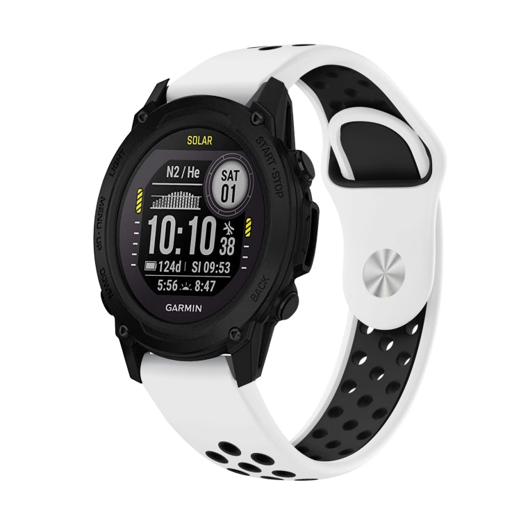 Bracelet de montre en silicone respirant sport 22 mm, For Garmin Forerunner 965, For Garmin Instinct 2, For Garmin Instinct, For Garmin Descent G1