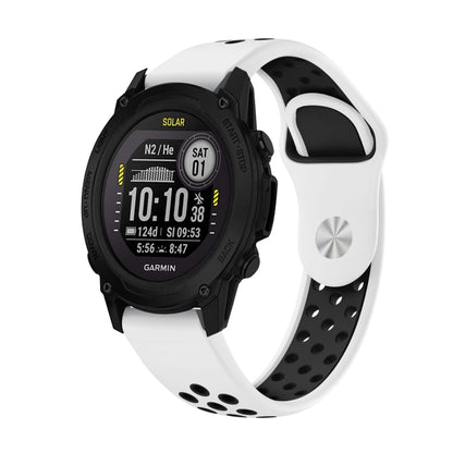 Bracelet de montre en silicone respirant sport 22 mm, For Garmin Forerunner 965, For Garmin Instinct 2, For Garmin Instinct, For Garmin Descent G1