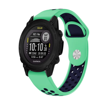 Bracelet de montre en silicone respirant sport 22 mm, For Garmin Forerunner 965, For Garmin Instinct 2, For Garmin Instinct, For Garmin Descent G1