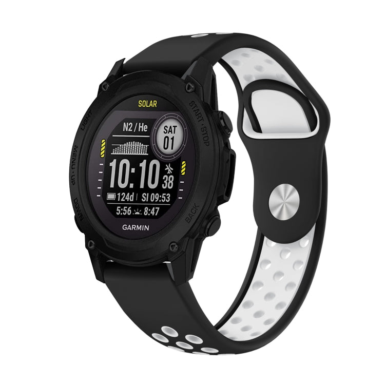 Bracelet de montre en silicone respirant sport 22 mm, For Garmin Forerunner 965, For Garmin Instinct 2, For Garmin Instinct, For Garmin Descent G1