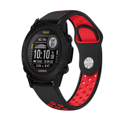 Bracelet de montre en silicone respirant sport 22 mm, For Garmin Forerunner 965, For Garmin Instinct 2, For Garmin Instinct, For Garmin Descent G1