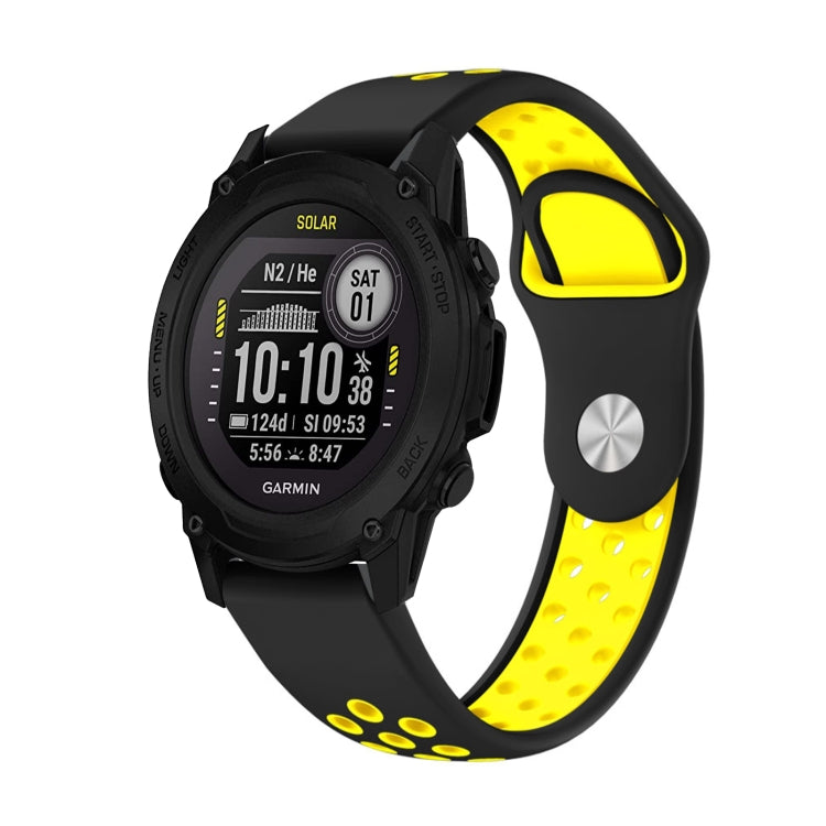 Bracelet de montre en silicone respirant sport 22 mm, For Garmin Forerunner 965, For Garmin Instinct 2, For Garmin Instinct, For Garmin Descent G1