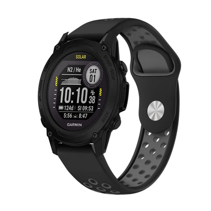 Bracelet de montre en silicone respirant sport 22 mm, For Garmin Forerunner 965, For Garmin Instinct 2, For Garmin Instinct, For Garmin Descent G1