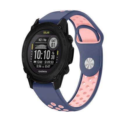 Bracelet de montre en silicone respirant sport 22 mm, For Garmin Forerunner 965, For Garmin Instinct 2, For Garmin Instinct, For Garmin Descent G1