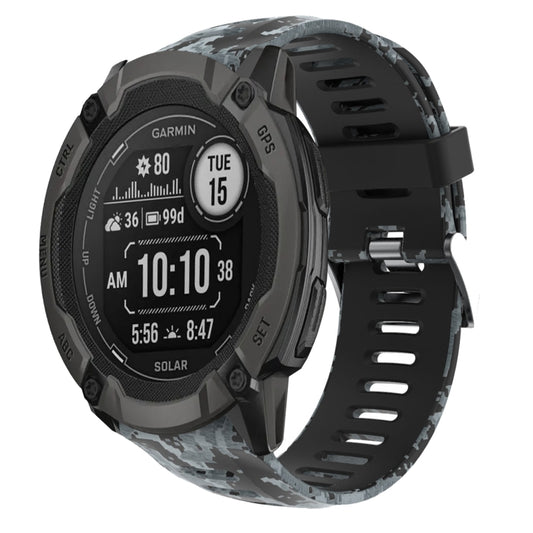 Bracelet de montre en silicone imprimé camouflage 26 mm, For Garmin Instinct 2X Solar, For Garmin D2 Delta PX, For Garmin Tactix 7 Pro, For Garmin Tactix 7, For Garmin Fenix 7X, For Garmin Fenix 7X Solar, For Garmin Tactix Delta, For Garmin Enduro 2   ...