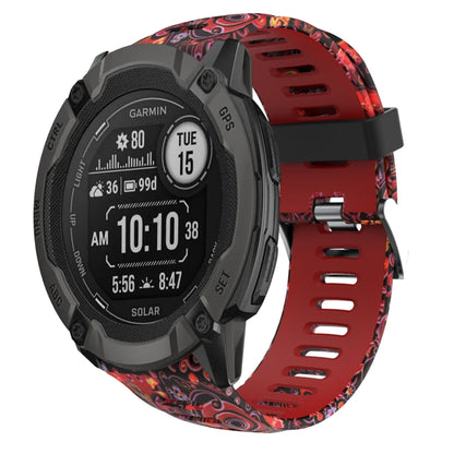 Bracelet de montre en silicone imprimé camouflage 26 mm, For Garmin Instinct 2X Solar, For Garmin D2 Delta PX, For Garmin Tactix 7 Pro, For Garmin Tactix 7, For Garmin Fenix 7X, For Garmin Fenix 7X Solar, For Garmin Tactix Delta, For Garmin Enduro 2   ...