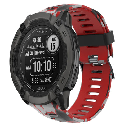 Bracelet de montre en silicone imprimé camouflage 26 mm, For Garmin Instinct 2X Solar, For Garmin D2 Delta PX, For Garmin Tactix 7 Pro, For Garmin Tactix 7, For Garmin Fenix 7X, For Garmin Fenix 7X Solar, For Garmin Tactix Delta, For Garmin Enduro 2   ...