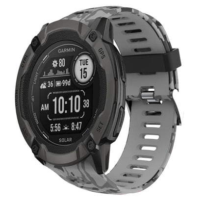 Bracelet de montre en silicone imprimé camouflage 26 mm, For Garmin Instinct 2X Solar, For Garmin D2 Delta PX, For Garmin Tactix 7 Pro, For Garmin Tactix 7, For Garmin Fenix 7X, For Garmin Fenix 7X Solar, For Garmin Tactix Delta, For Garmin Enduro 2   ...