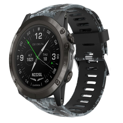 Bracelet de montre en silicone imprimé camouflage 26 mm, For Garmin Instinct 2X Solar, For Garmin D2 Delta PX, For Garmin Tactix 7 Pro, For Garmin Tactix 7, For Garmin Fenix 7X, For Garmin Fenix 7X Solar, For Garmin Tactix Delta, For Garmin Enduro 2   ...