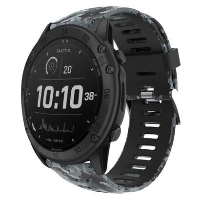 Bracelet de montre en silicone imprimé camouflage 26 mm, For Garmin Instinct 2X Solar, For Garmin D2 Delta PX, For Garmin Tactix 7 Pro, For Garmin Tactix 7, For Garmin Fenix 7X, For Garmin Fenix 7X Solar, For Garmin Tactix Delta, For Garmin Enduro 2   ...