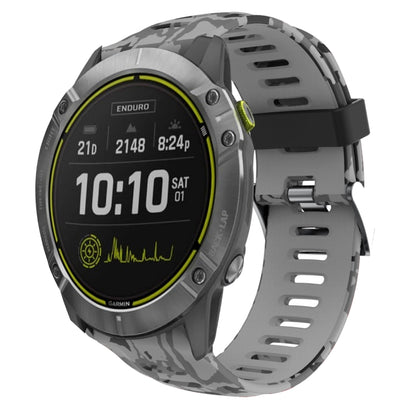 Bracelet de montre en silicone imprimé camouflage 26 mm, For Garmin Instinct 2X Solar, For Garmin D2 Delta PX, For Garmin Tactix 7 Pro, For Garmin Tactix 7, For Garmin Fenix 7X, For Garmin Fenix 7X Solar, For Garmin Tactix Delta, For Garmin Enduro 2   ...