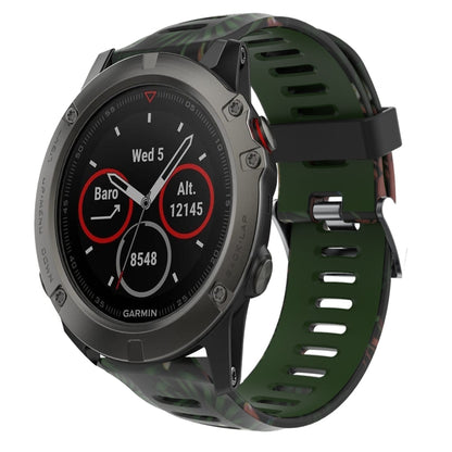 Bracelet de montre en silicone imprimé camouflage 26 mm, For Garmin Fenix 6X Pro, For Garmin Fenix 6X Sapphire, For Garmin Fenix 5X Sapphire, For Garmin Fenix 5X Plus, For Garmin Fenix 3, For Garmin Fenix 3 HR, For Garmin Fenix 3 Sapphire              ...