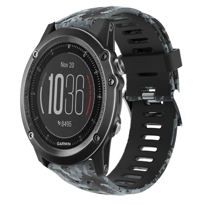 Bracelet de montre en silicone imprimé camouflage 26 mm, For Garmin Fenix 6X Pro, For Garmin Fenix 6X Sapphire, For Garmin Fenix 5X Sapphire, For Garmin Fenix 5X Plus, For Garmin Fenix 3, For Garmin Fenix 3 HR, For Garmin Fenix 3 Sapphire              ...