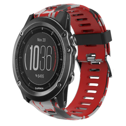 Bracelet de montre en silicone imprimé camouflage 26 mm, For Garmin Fenix 6X Pro, For Garmin Fenix 6X Sapphire, For Garmin Fenix 5X Sapphire, For Garmin Fenix 5X Plus, For Garmin Fenix 3, For Garmin Fenix 3 HR, For Garmin Fenix 3 Sapphire              ...