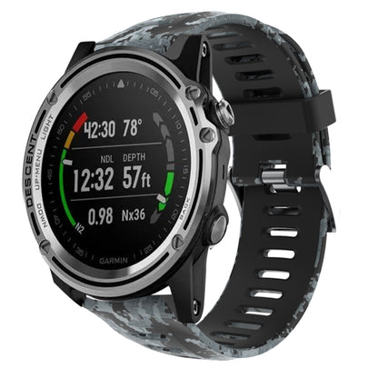 Bracelet de montre en silicone imprimé camouflage 26 mm, For Garmin Fenix 6X Pro, For Garmin Fenix 6X Sapphire, For Garmin Fenix 5X Sapphire, For Garmin Fenix 5X Plus, For Garmin Fenix 3, For Garmin Fenix 3 HR, For Garmin Fenix 3 Sapphire              ...