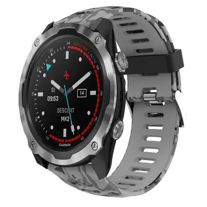 Bracelet de montre en silicone imprimé camouflage 26 mm, For Garmin Fenix 6X Pro, For Garmin Fenix 6X Sapphire, For Garmin Fenix 5X Sapphire, For Garmin Fenix 5X Plus, For Garmin Fenix 3, For Garmin Fenix 3 HR, For Garmin Fenix 3 Sapphire              ...