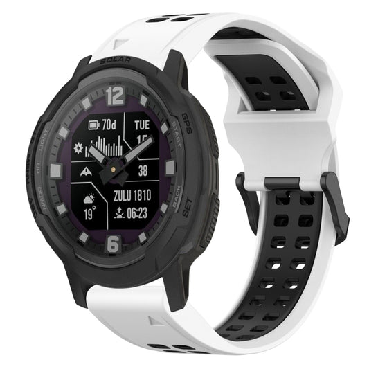 Bracelet de montre en silicone à boucle inversée bicolore de 22 mm, For Garmin Instinct Crossover Solar, For Garmin Forerunner 955, For Garmin Descent G1, For Garmin  Instinct 2 Solar, For Garmin Instinct 2, For Garmin Epix Pro 47mm