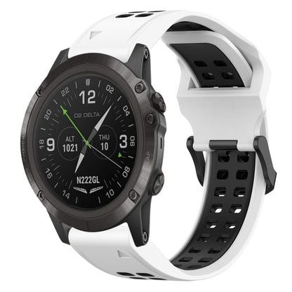 Bracelet de montre en silicone à boucle inversée bicolore de 26 mm, For Garmin D2 Delta PX