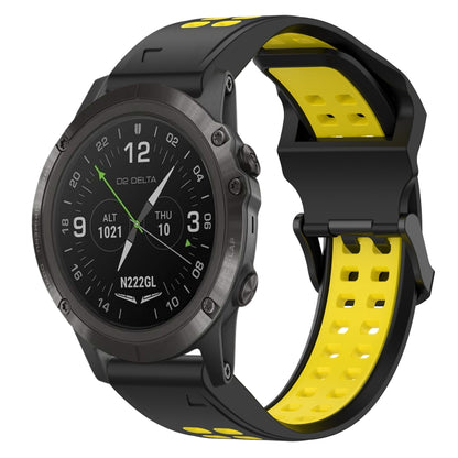 Bracelet de montre en silicone à boucle inversée bicolore de 26 mm, For Garmin D2 Delta PX