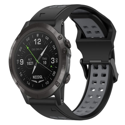 Bracelet de montre en silicone à boucle inversée bicolore de 26 mm, For Garmin D2 Delta PX