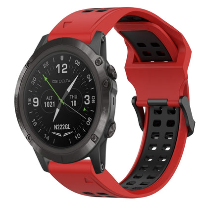 Bracelet de montre en silicone à boucle inversée bicolore de 26 mm, For Garmin D2 Delta PX