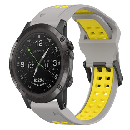 Bracelet de montre en silicone à boucle inversée bicolore de 26 mm, For Garmin D2 Delta PX