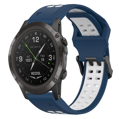 Bracelet de montre en silicone à boucle inversée bicolore de 26 mm, For Garmin D2 Delta PX