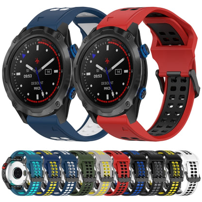 Bracelet de montre en silicone à boucle inversée bicolore de 26 mm, For Garmin D2 Delta PX