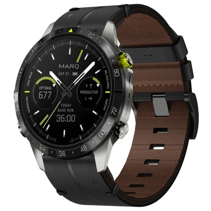 Bracelet de montre texturé en cuir de 22 mm, For Garmin Fenix E 47mm, For Garmin Fenix 8 MIP 47mm, For Garmin Fenix 8 AMOLED 47mm, For Garmin Fenix 7 Pro 47mm, For Garmin Epix Pro 47mm, For Garmin MARQ Athlete Gen 2, For Garmin MARQ Commander          ...