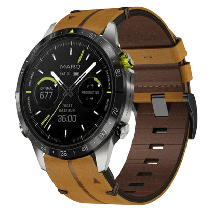 Bracelet de montre texturé en cuir de 22 mm, For Garmin Fenix E 47mm, For Garmin Fenix 8 MIP 47mm, For Garmin Fenix 8 AMOLED 47mm, For Garmin Fenix 7 Pro 47mm, For Garmin Epix Pro 47mm, For Garmin MARQ Athlete Gen 2, For Garmin MARQ Commander          ...