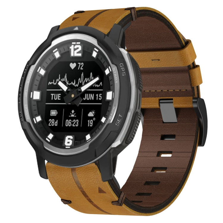 Bracelet de montre texturé en cuir de 22 mm, For Garmin Fenix E 47mm, For Garmin Fenix 8 MIP 47mm, For Garmin Fenix 8 AMOLED 47mm, For Garmin Fenix 7 Pro 47mm, For Garmin Epix Pro 47mm, For Garmin MARQ Athlete Gen 2, For Garmin MARQ Commander          ...