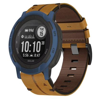 Bracelet de montre texturé en cuir de 22 mm, For Garmin Fenix E 47mm, For Garmin Fenix 8 MIP 47mm, For Garmin Fenix 8 AMOLED 47mm, For Garmin Fenix 7 Pro 47mm, For Garmin Epix Pro 47mm, For Garmin MARQ Athlete Gen 2, For Garmin MARQ Commander          ...