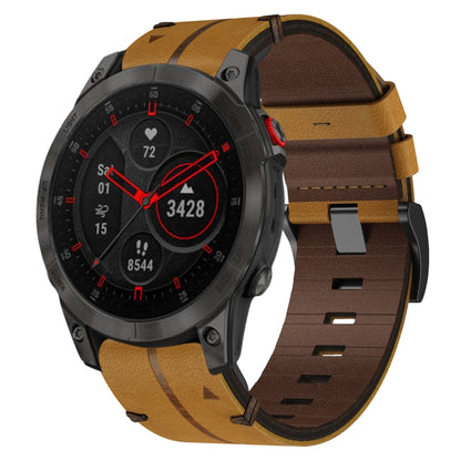 Bracelet de montre texturé en cuir de 22 mm, For Garmin Fenix E 47mm, For Garmin Fenix 8 MIP 47mm, For Garmin Fenix 8 AMOLED 47mm, For Garmin Fenix 7 Pro 47mm, For Garmin Epix Pro 47mm, For Garmin MARQ Athlete Gen 2, For Garmin MARQ Commander          ...