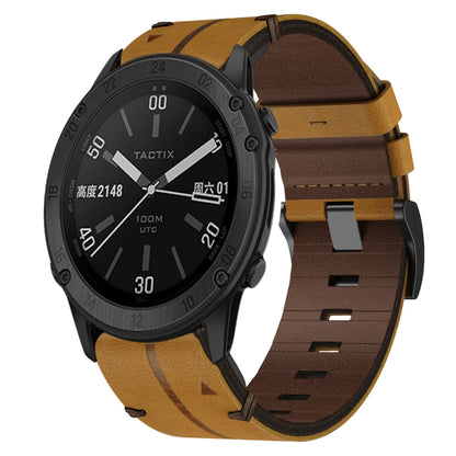 Bracelet de montre texturé en cuir de 22 mm, For Garmin Fenix E 47mm, For Garmin Fenix 8 MIP 47mm, For Garmin Fenix 8 AMOLED 47mm, For Garmin Fenix 7 Pro 47mm, For Garmin Epix Pro 47mm, For Garmin MARQ Athlete Gen 2, For Garmin MARQ Commander          ...