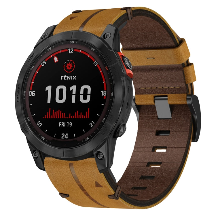 Bracelet de montre texturé en cuir de 22 mm, For Garmin Fenix E 47mm, For Garmin Fenix 8 MIP 47mm, For Garmin Fenix 8 AMOLED 47mm, For Garmin Fenix 7 Pro 47mm, For Garmin Epix Pro 47mm, For Garmin MARQ Athlete Gen 2, For Garmin MARQ Commander          ...