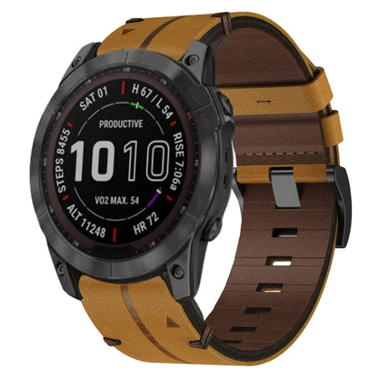 Bracelet de montre texturé en cuir de 22 mm, For Garmin Fenix E 47mm, For Garmin Fenix 8 MIP 47mm, For Garmin Fenix 8 AMOLED 47mm, For Garmin Fenix 7 Pro 47mm, For Garmin Epix Pro 47mm, For Garmin MARQ Athlete Gen 2, For Garmin MARQ Commander          ...