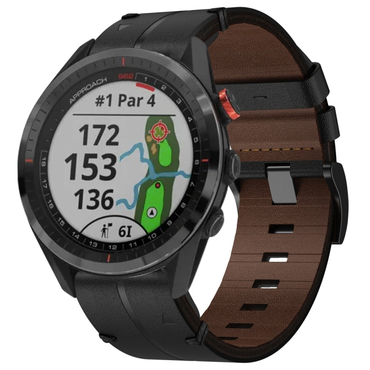 Bracelet de montre texturé en cuir de 22 mm, For Garmin Fenix E 47mm, For Garmin Fenix 8 MIP 47mm, For Garmin Fenix 8 AMOLED 47mm, For Garmin Fenix 7 Pro 47mm, For Garmin Epix Pro 47mm, For Garmin MARQ Athlete Gen 2, For Garmin MARQ Commander          ...