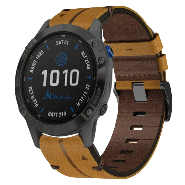Bracelet de montre texturé en cuir de 22 mm, For Garmin Fenix E 47mm, For Garmin Fenix 8 MIP 47mm, For Garmin Fenix 8 AMOLED 47mm, For Garmin Fenix 7 Pro 47mm, For Garmin Epix Pro 47mm, For Garmin MARQ Athlete Gen 2, For Garmin MARQ Commander          ...