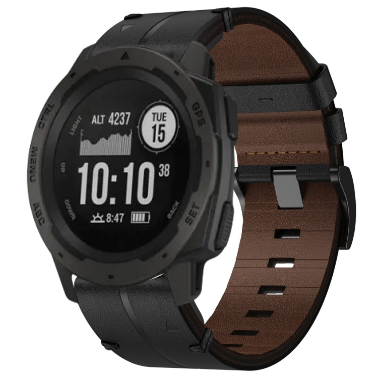 Bracelet de montre texturé en cuir de 22 mm, For Garmin Fenix E 47mm, For Garmin Fenix 8 MIP 47mm, For Garmin Fenix 8 AMOLED 47mm, For Garmin Fenix 7 Pro 47mm, For Garmin Epix Pro 47mm, For Garmin MARQ Athlete Gen 2, For Garmin MARQ Commander          ...