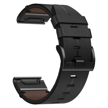 Bracelet de montre texturé en cuir de 22 mm, For Garmin Fenix 6 Sapphire GPS, For Garmin Forerunner 945, For Garmin Quatix 7, For Garmin Quatix 7 Pro