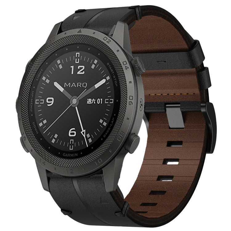 Bracelet de montre texturé en cuir de 22 mm, For Garmin Fenix E 47mm, For Garmin Fenix 8 MIP 47mm, For Garmin Fenix 8 AMOLED 47mm, For Garmin Fenix 7 Pro 47mm, For Garmin Epix Pro 47mm, For Garmin MARQ Athlete Gen 2, For Garmin MARQ Commander          ...