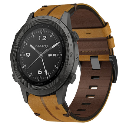 Bracelet de montre texturé en cuir de 22 mm, For Garmin Fenix E 47mm, For Garmin Fenix 8 MIP 47mm, For Garmin Fenix 8 AMOLED 47mm, For Garmin Fenix 7 Pro 47mm, For Garmin Epix Pro 47mm, For Garmin MARQ Athlete Gen 2, For Garmin MARQ Commander          ...